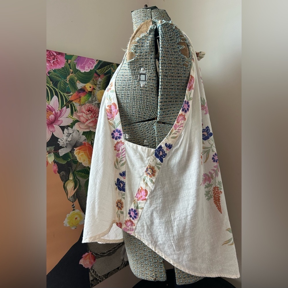 FREE PEOPLE EMILY TOP. BOHO CHIC, GORGEOUS, FLATTERING, Sz. L. 100% COTTON - Picture 6 of 12